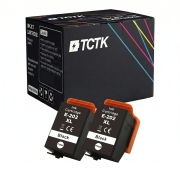 TCTK Inkoustové náplně 202XL sada 2 ks černá kompatibilní s Epson Expression Premium XP-6000 XP-6001 XP-6005 XP-6100 XP-6105, nahrazuje C13T02G14010