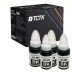 TCTK Inkoustové náplně GI-490BK sada 4 ks černá kompatibilní s Canon PIXMA G1400 G1410 G1411 G2400 G2410 G2411 G3400 G3410 G3411 G4400 G4410 G4411