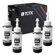 TCTK Inkoustové náplně 100ml sada 4 ks černá kompatibilní s Epson L1800 Epson L1800, L800 Epson L800, L805 Epson L805, L810 Epson L810, L850 Epson L850