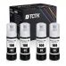 TCTK Inkoustové náplně E-108BK sada 4 ks černá kompatibilní s Epson L8000 Series L18050 L8050 L8100