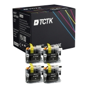 TCTK Inkoustové náplně LC-127 sada 4 ks černá kompatibilní s Brother DCP-J 4110 DW W, pro MFC-J 4310 DW, pro MFC-J 4410 DW, pro MFC-J 4510 DW, pro MFC-J 4610 DW, pro MFC-J 4710 DW, nahrazuje LC127XLBK