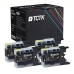 TCTK Inkoustové náplně LC-1280 sada 4 ks černá kompatibilní s Brother MFC-J 5910 CDW DW, MFC-J 6510 DW, MFC-J 6710 CDW DW, MFC-J 6910 CDW DW, nahrazuje LC1280XLBK