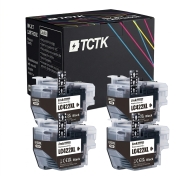 TCTK Inkoustové náplně LC-422XL sada 4 ks černá kompatibilní s Brother MFC-J 5340 DW, pro MFC-J 5340 DWE Ecopro, pro MFC-J 5345 DW, pro MFC-J 5740 DW, pro MFC-J 6540 DW DWE, nahrazuje LC422XLBK