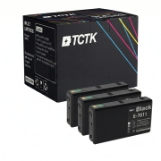 TCTK Inkoustové náplně T7011 sada 4 ks černá kompatibilní s Epson WorkForce Pro WP-4000 WP-4015DN WP-4095DN WP-4500 WP-4515DN WP-4525DNF WP-4595DNF, nahrazuje C13T70114010