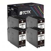 TCTK Inkoustové náplně T9071 sada 4 ks černá kompatibilní s Epson WorkForce Pro WF-6000 WF-6090, WorkForce Pro WF-6090 D2TWC DTWC DW, WorkForce Pro WF-6590, nahrazuje C13T907140