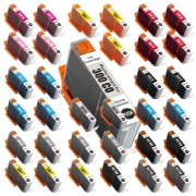 TCTK Inkoustové náplně PFI-300CO PFI-300C PFI-300GY PFI-300MBK PFI-300M PFI-300PBK PFI-300PC PFI-300PM PFI-300R PFI-300Y sada 40 ks vícebarevná (po 4 ks) kompatibilní s Canon imagePROGRAF PRO-300