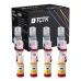 TCTK Inkoustové náplně E-101C E-101M E-101Y sada 12 ks CMY (po 4 ks) kompatibilní s Epson EcoTank L14150 L4150 L4160 L4260 L4266 L6160 L6170 L6176 L6190 L6260 L6270 L6276 L6290