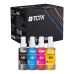 TCTK Inkoust T6641 T6642 T6643 T6644 Sada 4 ks CMYK kompatibilní s Epson EcoTank ET-14000 ET-2500 ET-2650 L355 L382 L555, nahrazuje C13T66414A C13T664140