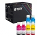 TCTK Inkoustové náplně 100ml GT52C GT52M GT52Y sada 6 ks CMY (po 2 ks) kompatibilní s HP DeskJet GT 5810 5820 5822, Ink Tank 115 118 310 311 315 318 319 410 411 412 415 416 418 419, Smart Tank 500 502