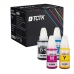 TCTK inkoust 125A CRG-716 sada 4 ks CMYK kompatibilní s Canon PIXMA G1000 G1010 G2000 G2002 G2010 G3000 G3010 G4000 G4010, nahrazuje GI-790BK GI-790Y