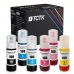 TCTK Inkoustové náplně E-108BK E-108C E-108LC E-108LM E-108M E-108Y sada 6 ks vícebarevná kompatibilní s Epson L8000 Series L18050 L8050 L8100