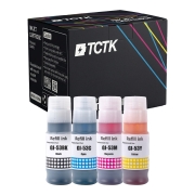 TCTK Inkoust T6641 T6642 T6643 T6644 Sada 4 ks CMYK kompatibilní s Epson EcoTank ET-14000 ET-2500 ET-2650 L355 L382 L555, nahrazuje C13T66414A C13T664140