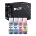 TCTK Inkoust T6641 T6642 T6643 T6644 Sada 4 ks CMYK kompatibilní s Epson EcoTank ET-14000 ET-2500 ET-2650 L355 L382 L555, nahrazuje C13T66414A C13T664140