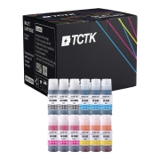 TCTK Inkoust T6641 T6642 T6643 T6644 Sada 12ks 3x CMYK kompatibilní s Epson EcoTank ET-14000 ET-2500 ET-2550 ET-4500 L120 L210 L310 L355 L382 L555, nahrazuje C13T66414A C13T664140