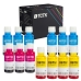 TCTK Inkoustové náplně 70ml GT52M GT52Y sada 9 ks CMY (po 3 ks) kompatibilní s HP DeskJet GT 5810 5820 5822, Ink Tank 115 118 310 311 315 318 319 410 411 412 415 416 418 419, Smart Tank 500 502 508