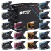 TCTK Inkoustové náplně LC-12 LC12 LC12 LC12 sada 16 ks CMYK (po 4 ks) kompatibilní s Brother DCP-J 525 N W, DCP-J 540 N, DCP-J 725 DW, DCP-J 740 N, DCP-J 925 DW N, DCP-J 940 N-B N-W, nahrazuje LC12BK