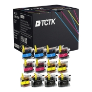 TCTK inkoustové kazety LC-125 LC-127 4balení CMYK kompatibilní s Brother DCP-J4110DW MFC-J4310DW MFC-J4410DW MFC-J4510DW, nahrazuje LC125XLC