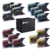 TCTK Inkoustové náplně LC-1280 LC1280XLC LC1280XLM 1280XLY sada 16 ks CMYK (po 4 ks) kompatibilní s Brother MFC-J 5910 CDW DW, MFC-J 6510 DW, MFC-J 6710 CDW DW, MFC-J 6910 CDW DW, nahrazuje LC1280XLBK