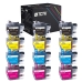 TCTK inkoustové náplně LC3211BK LC3213Y LC3213C LC3213M 12ks CMYK kompatibilní s Brother DCP-J572DW DCP-J772DNW DCP-J774DW MFC-J491DW MFC-J890DW nahrazuje LC3211BK LC3213Y LC3213C LC3213M