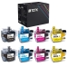 TCTK Inkoustové náplně LC-422XL LC-422XL LC-422XL LC-422XL sada 8 ks CMYK (po 2 ks) kompatibilní s Brother MFC-J 5340 DW, MFC-J 5340 DWE Ecopro, MFC-J 5345 DW, MFC-J 5740 DW, nahrazuje LC422XLBK