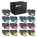 TCTK inkoustové kazety LC-427 LC-427XL 8balení CMYK kompatibilní s Brother HL-J 6010 DW MFC-J 5955 DW MFC-J 6950 MFC-J 6955 DW MFC-J 6957 DW MFC-J 6957 DWT MFC-J 6959 DW, nahrazuje LC427BK