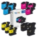 TCTK inkoustové kazety LC-427 LC-427XL 12 ks CMYK kompatibilní s Brother HL-J 6010 DW MFC-J 5955 DW MFC-J 6950 6955 DW 6957 DW 6959 DW, nahrazuje LC427BK