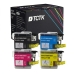 TCTK Inkoustové náplně LC-1100XL LC-1100XL LC-1100XL LC-1100XL sada 4 ks CMYK kompatibilní s Brother DCP-145 C, DCP-163 C, DCP-165 C, DCP-185 C, DCP-195 C, DCP-197 C, DCP-365 CN, nahrazuje LC1100XLBK