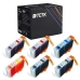 TCTK Inkoustové náplně BCI-3 BCI-3 BCI-3 BCI-3 BCI-3 5 sada 6 ks vícebarevná kompatibilní s Canon BJC 3000 6000 6100 6200, BJC 6200 S, BJC 6500 8200, BJC 8200 Photo, MultiPASS C 100, MultiPASS MP 700