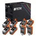 TCTK Inkoustové náplně C-35BK C-36C sada 8 ks 4x černá 4x azurová kompatibilní s Canon PIXMA iP100 iP100B iP110, PIXMA TR150 with battery