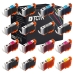 TCTK Inkoustové náplně CLI-42BK CLI-42C CLI-42GY CLI-42LGY CLI-42M CLI-42PC CLI-42PM CLI-42Y sada 32 ks vícebarevná (po 4 ks) kompatibilní s Canon PIXMA PRO-100 PRO-100S, nahrazuje 6384B001