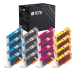 TCTK Inkoustové náplně CLI-551XL CLI-551XL CLI-551XL CLI-551XL CLI-551XL sada 20 ks vícebarevná (po 4 ks) kompatibilní s Canon PIXMA IP 7200 7240 7250 8700 8720 8750, nahrazuje 6443B001