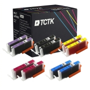TCTK Inkoustové náplně CLI-581XXLPB CLI-581XXLBK CLI-581XXLC CLI-581XXLM CLI-581XXLY sada 10 ks vícebarevná (po 2 ks) kompatibilní s Canon PIXMA TS 6100 6150 6151 6200 6220 6240, nahrazuje 1999C001