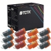 TCTK Inkoustové náplně PGI-9C PGI-9M PGI-9PBK PGI-9Y sada 12 ks 3x azurová 3x purpurová 3x žlutá 3x Photo Black kompatibilní s Canon PIXMA IX 7000, pro PIXMA MX 7600, nahrazuje 1035B001