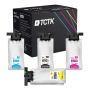 TCTK inkoust 4balení CMYK kompatibilní s Epson WorkForce Pro WF-C 529 R WF-C 529 R DTW WF-C 579 R D2TWF WF-C 579 R DTWF WF-C 579 R DWF, nahrazuje C13T01C100 C13T01D200 C13T01D300 C13T01D400