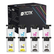 TCTK inkoustové kazety C13T01C100 C13T01D200 C13T01D300 C13T01D400 8pack CMYK kompatibilní s Epson WorkForce Pro WF-C529R WF-C529R DTW WF-C579R D2TWF WF-C579R DTWF WF-C579R DWF, nahrazuje C13T01C100 C13T01D200 C13T01D300 C13T01D400