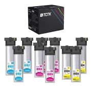 TCTK Inkoustové náplně C13T01C200 C13T01C300 C13T01C400 sada 12 ks CMY (po 4 ks) kompatibilní s Epson WorkForce Pro WF-C 529 R, WorkForce Pro WF-C 529 R DTW, WorkForce Pro WF-C 579 R D2TWF DTWF DWF