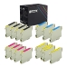 TCTK Inkoustové náplně T0551 T0552 T0553 T0554 sada 16 ks CMYK (po 4 ks) kompatibilní s Epson Stylus Photo R 240 245, Stylus Photo RX 420 425 520, nahrazuje C13T05514010