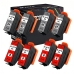 TCTK Inkoustové náplně 478XL 478XL sada 8 ks 4x Gray 4x Red kompatibilní s Epson Expression Photo HD XP-15000, nahrazuje C13T04F64010