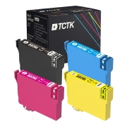 TCTK inkoustové kazety 502XL 4 ks CMYK kompatibilní s Epson Expression Home XP-5100 XP-5105 XP-5115 XP-5150 XP-5155 WF-2860 DWF WF-2865 DWF WF-2880 DWF WF-2885 DWF, nahrazuje C13T02W14010