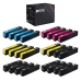 TCTK Inkoustové náplně 913A 913A 913A 913A sada 16 ks CMYK (po 4 ks) kompatibilní s HP PageWide 352 dw, pro PageWide Managed P55250, pro PageWide Managed P55250 dw, nahrazuje L0R95AE