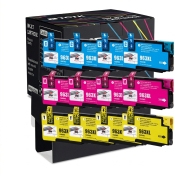 TCTK Inkoustové náplně 963XL 963XL 963XL sada 12 ks CMY (po 4 ks) kompatibilní s HP OfficeJet Pro 9010 9012 9013 9014 9015 9016 9018 9019 9020 9022 9023 9025 9026 9027 9028 9029, nahrazuje 3JA27AE