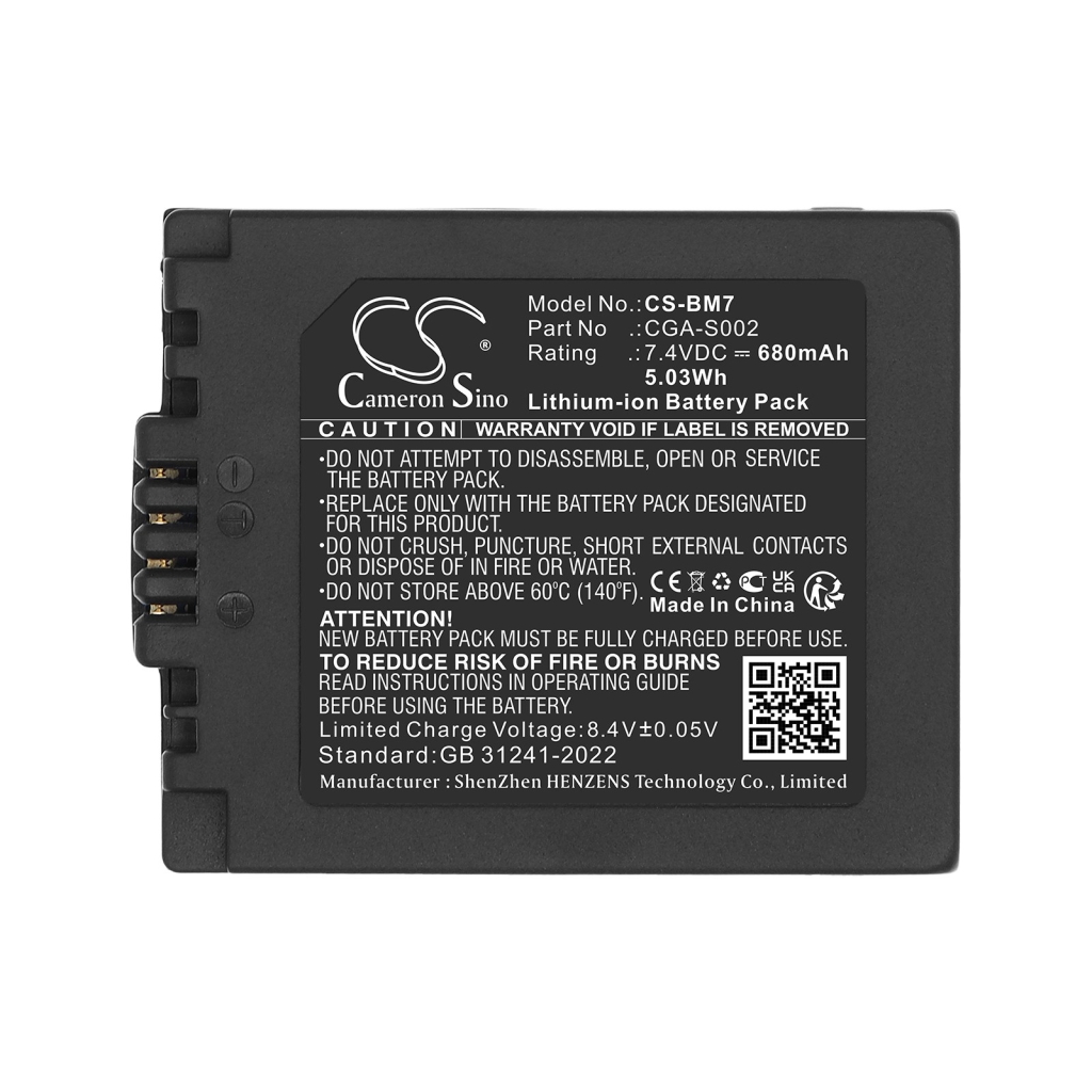 Baterie Nahrazuje Panasonic CGA-S002