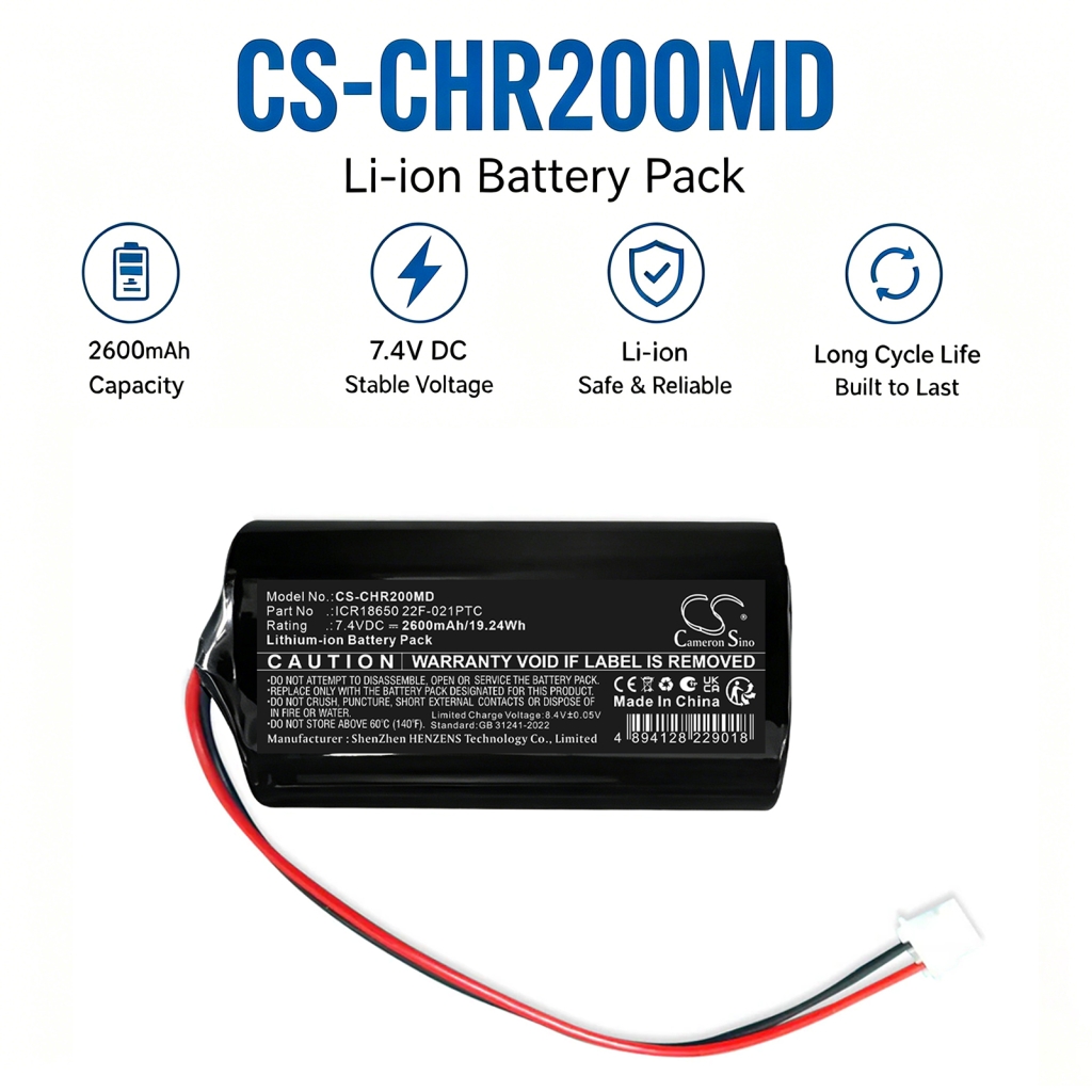 Baterie Nahrazuje CHARMCARE ICR18650 22F-021PTC