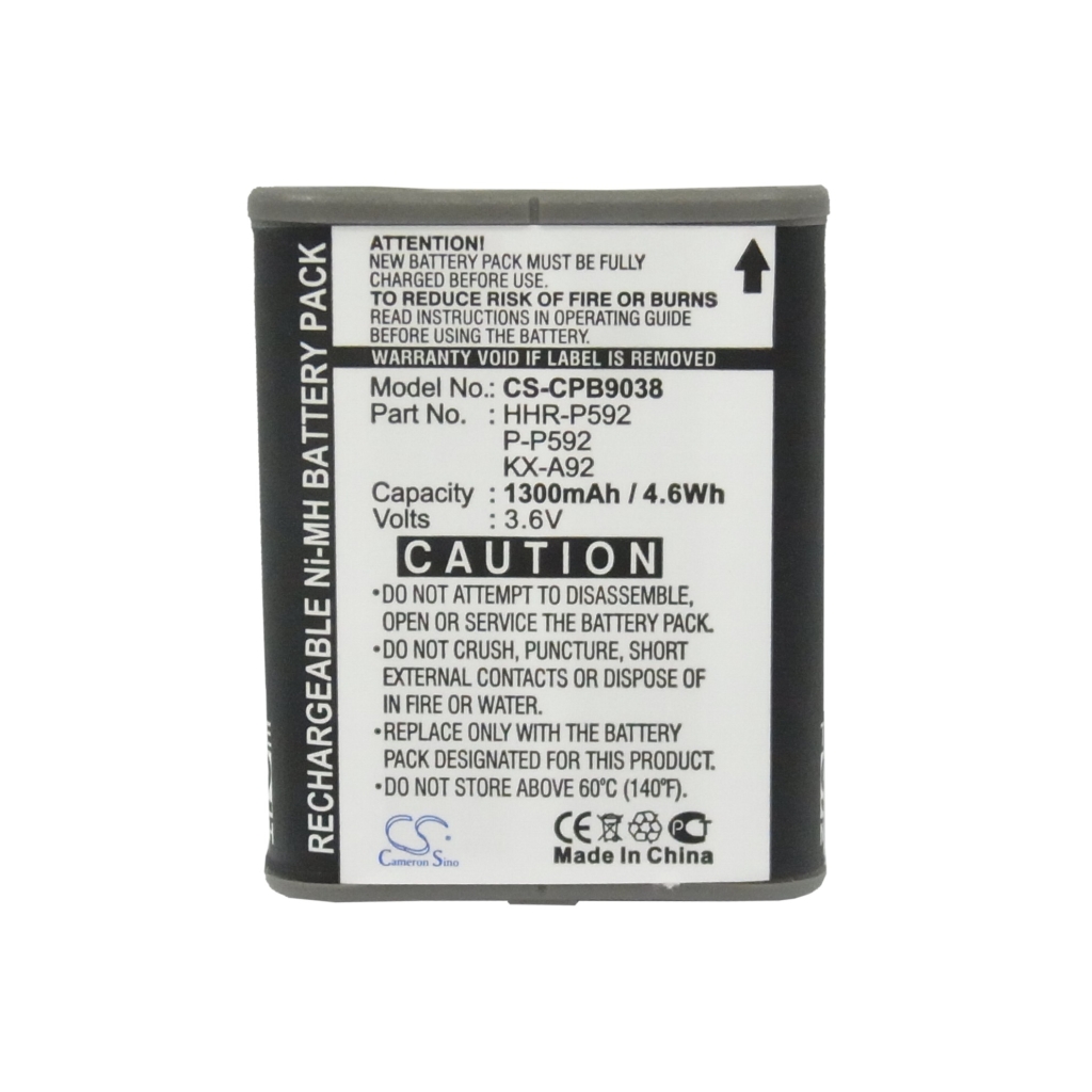 Baterie kompatibilní s AT&T GP IBM Panasonic Radio Shack Sony SOUTHWESTERN BELL V Tech CS-CPB9038
