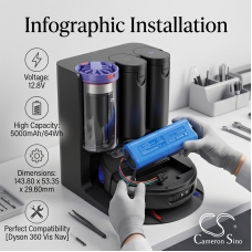 Kompatibilní náhrada baterie za Dyson P395-C3-4S1P