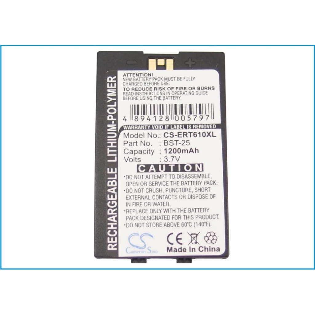 Baterie kompatibilní s Sony Ericsson CS-ERT610XL