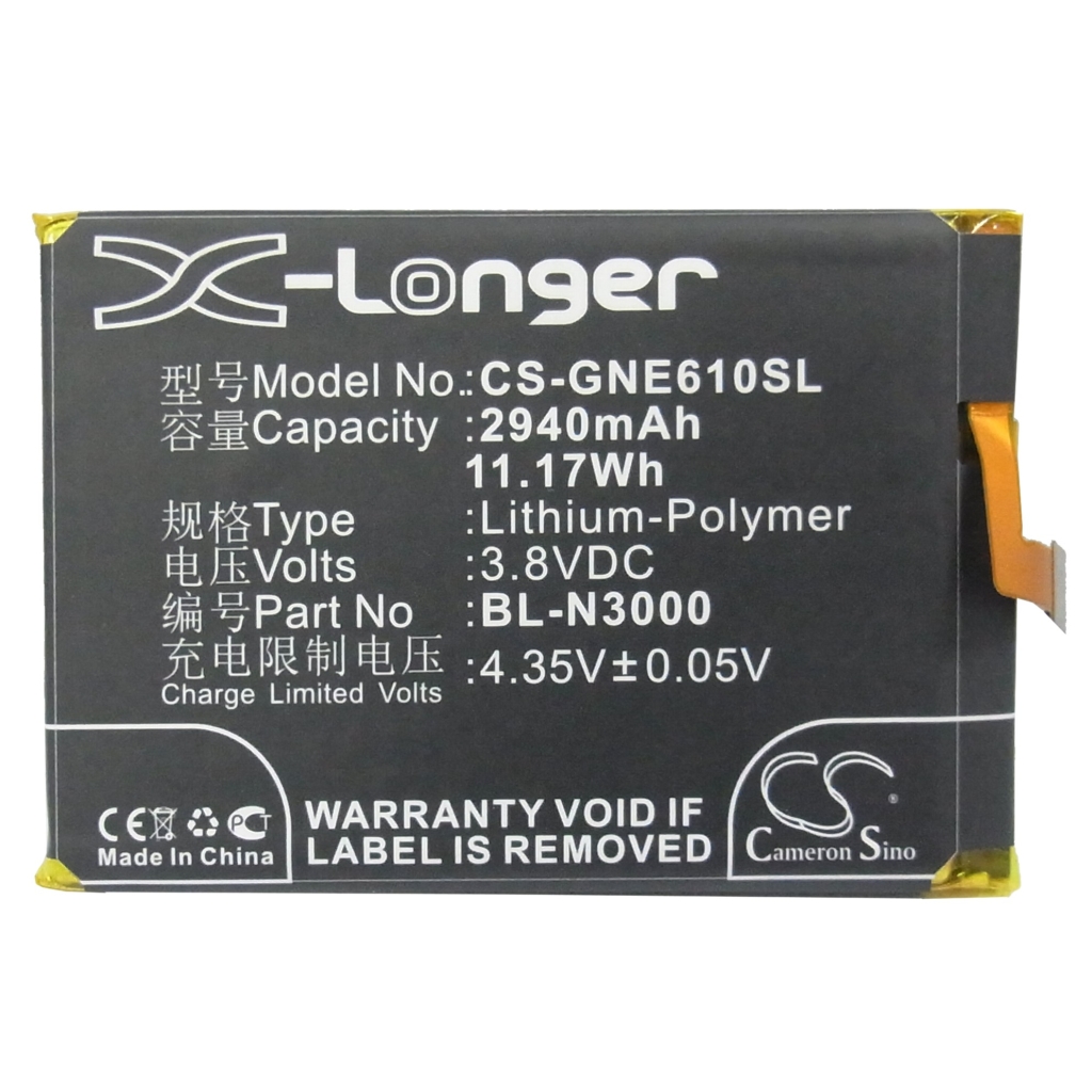 Baterie kompatibilní s BLU GIONEE CS-GNE610SL