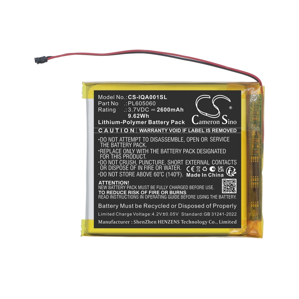 Baterie kompatibilní s IQAir AirVisual Pro Pro Wi-Fi CS-IQA001SL