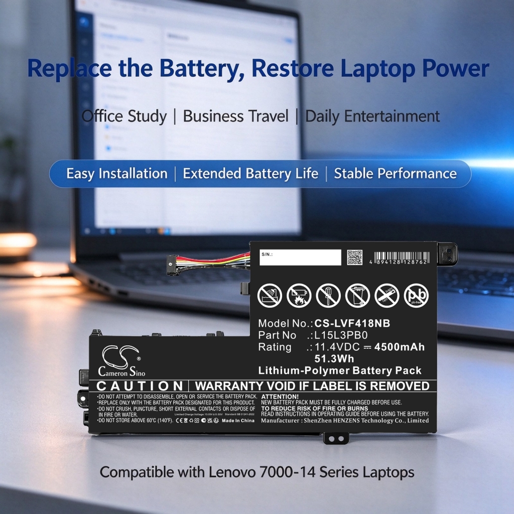 Baterie kompatibilní s Lenovo IdeaPad 320S-14IKBR 320S-14IKBR(81BN) 320S-14IKBR(81BN004PGE) CS-LVF418NB