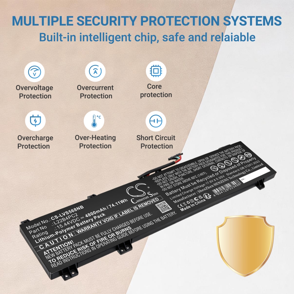 Baterie kompatibilní s Lenovo CS-LVS568NB